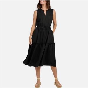 Lands' End Black Midi Dress